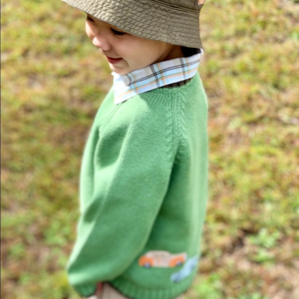 Janie and Jack Car Classic Show Vintage sweater